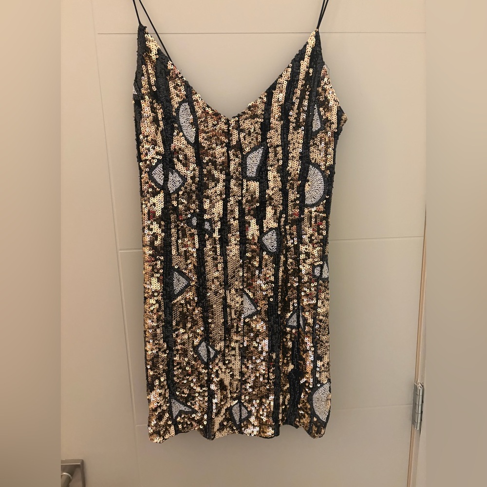 Free people Dress in Gold and Black